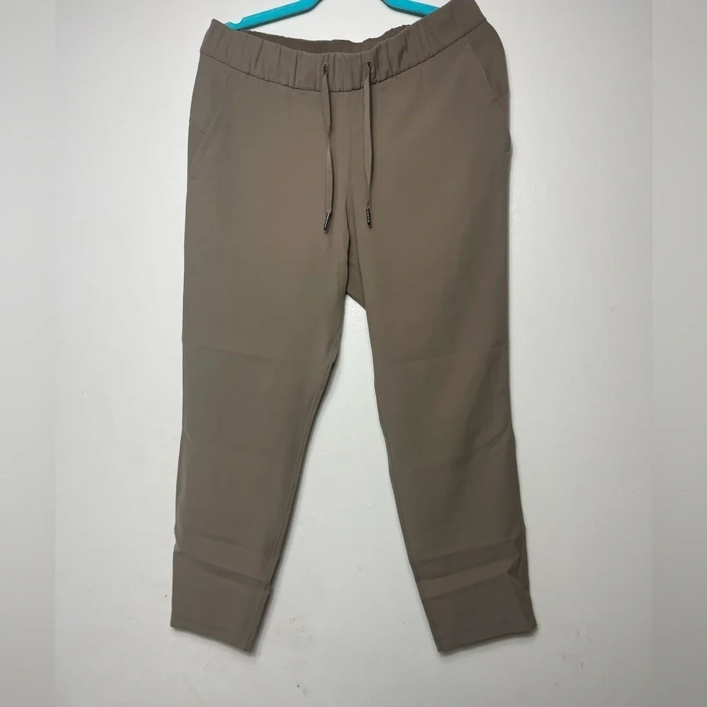 Lululemon Womens  In High Rise Tan Stretch Fit Pants Drawstring